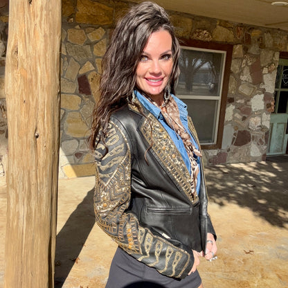 Scully Dark Espresso With Bronze Beaded Embellished Jacket