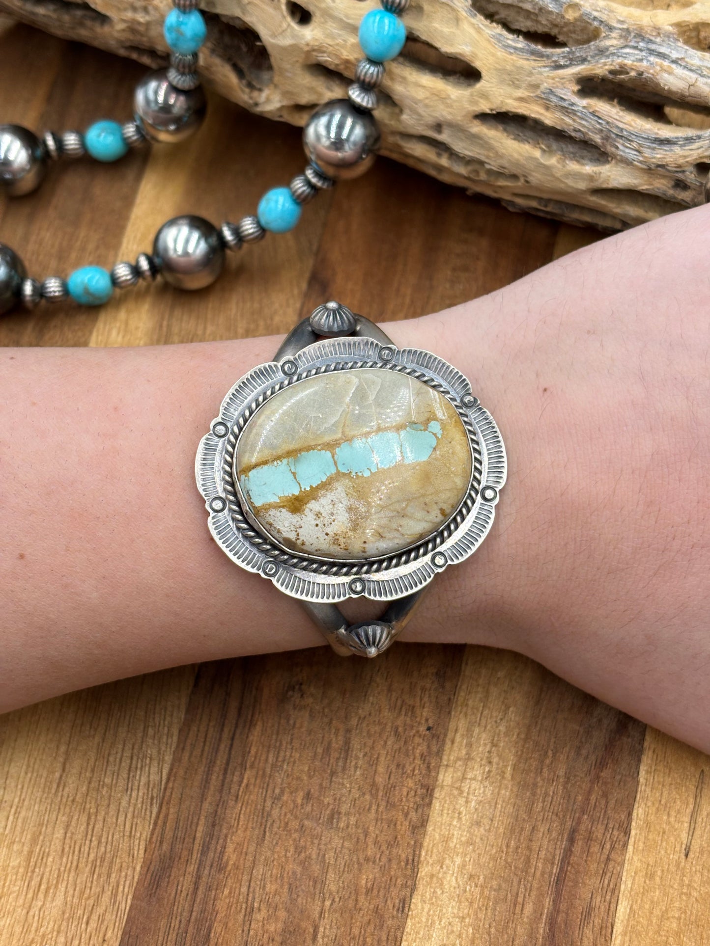 Ribbon Royston Cuff by Ned Nez, Navajo