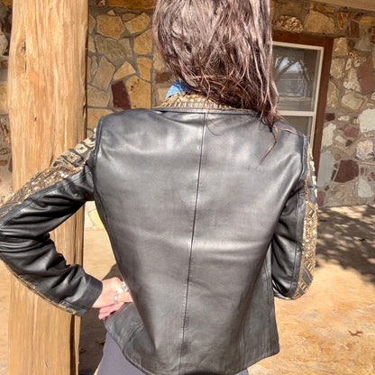 Scully Dark Espresso With Bronze Beaded Embellished Jacket
