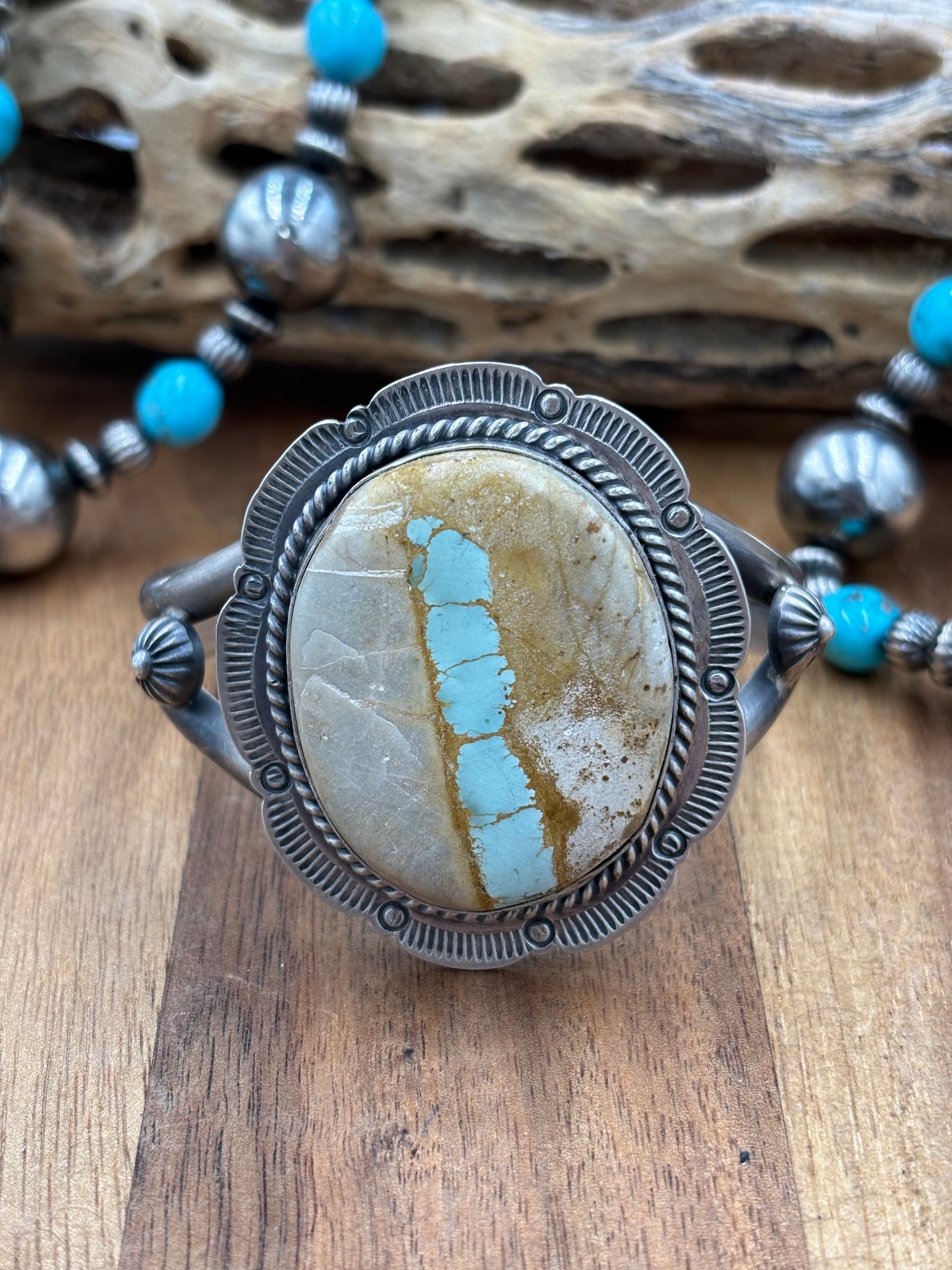 Ribbon Royston Cuff by Ned Nez, Navajo