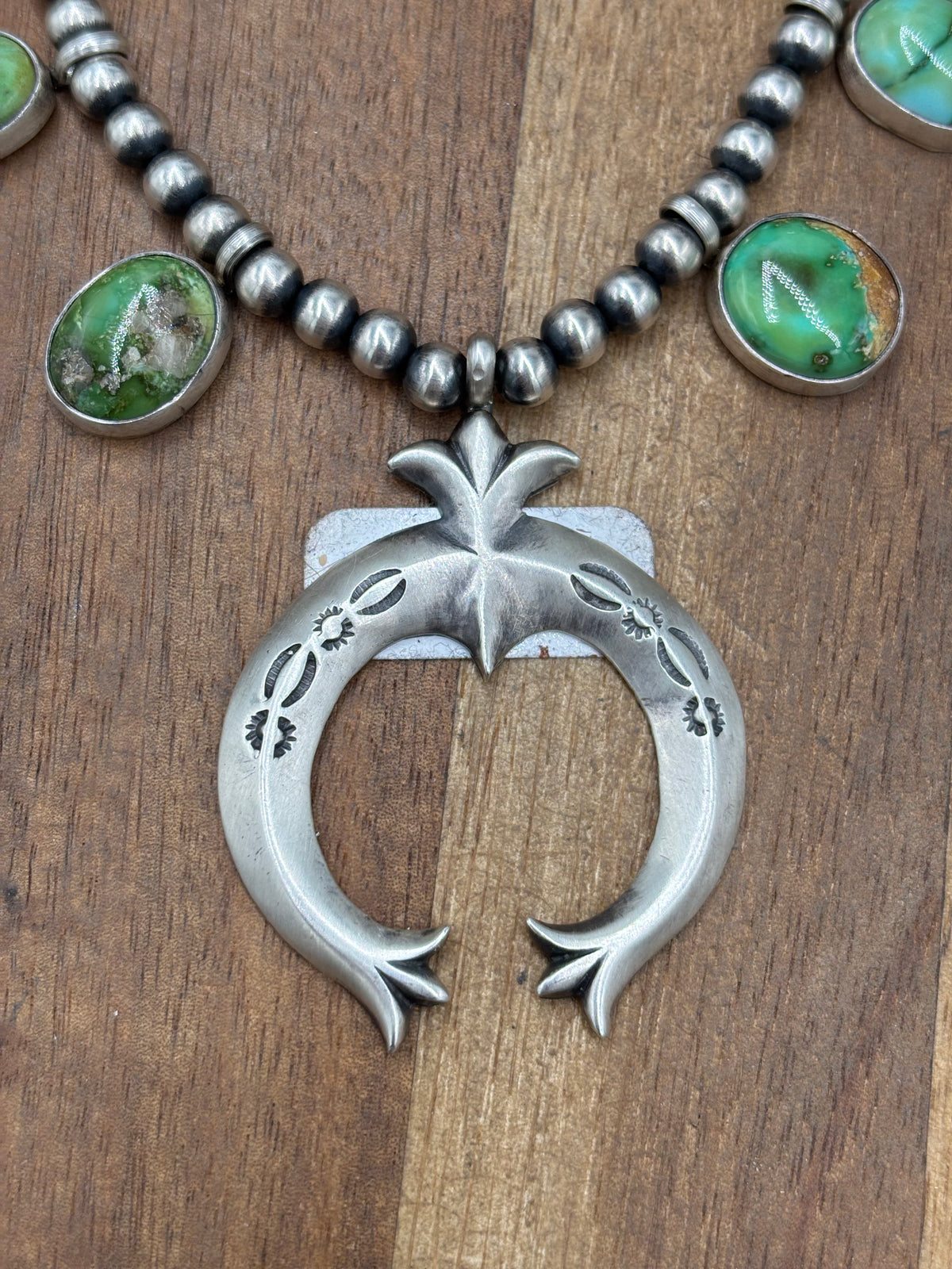 Sonoran Gold #923-6 Squash Blossom Necklace by Letricia Largo, Navajo