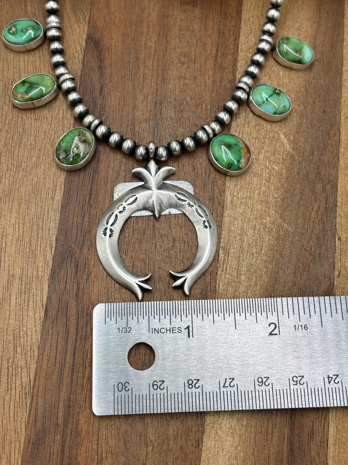 Sonoran Gold #923-6 Squash Blossom Necklace by Letricia Largo, Navajo