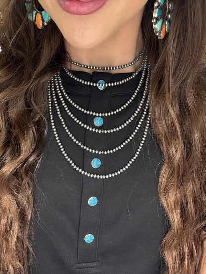 4mm 14" Sterling Silver Pearl Necklace