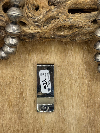 Mine #8 Turquoise #830-5A Money Clip by Brandon Etcitty, Navajo