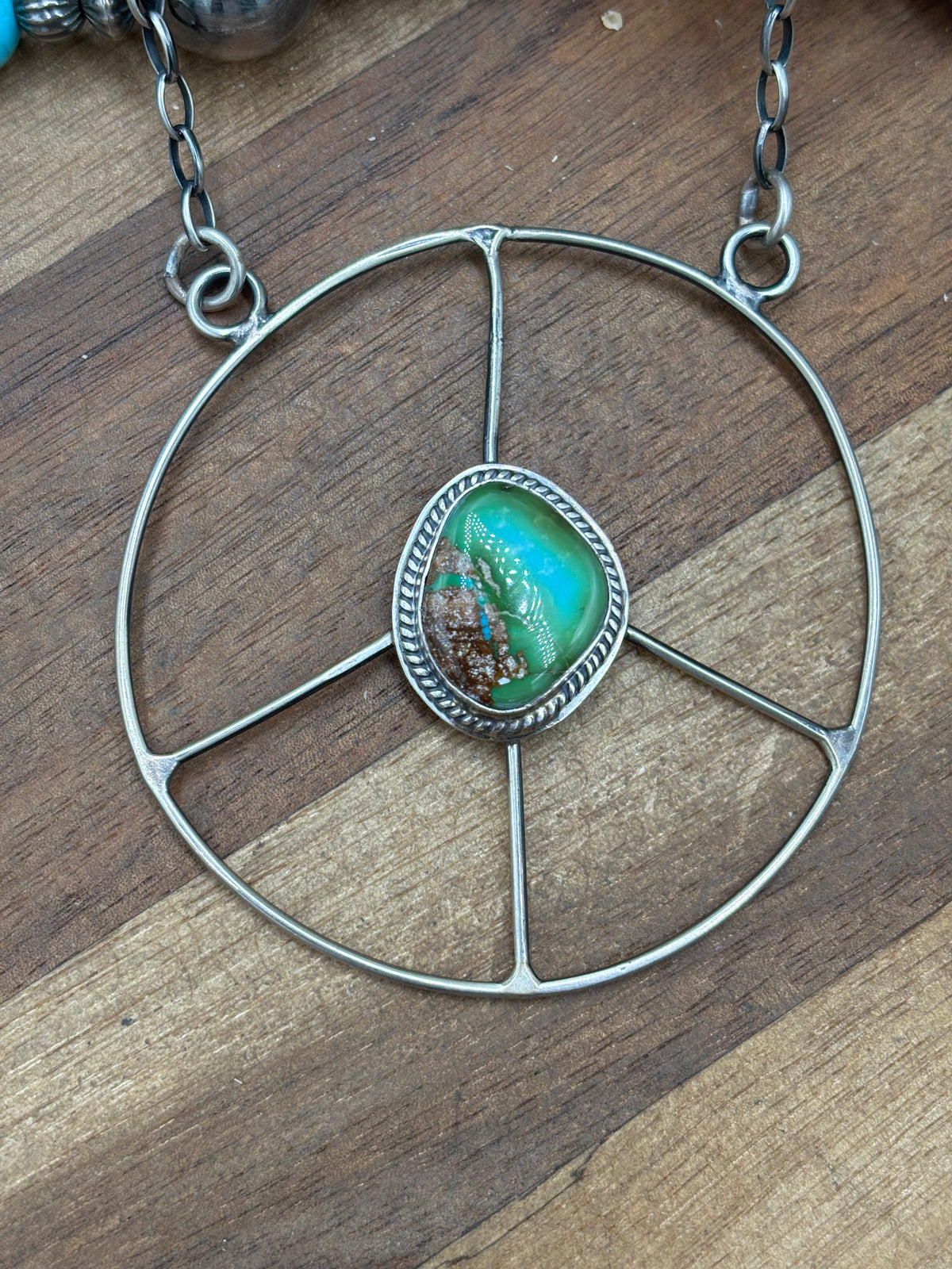 Sonoran Gold #102-3 Peace Sign Necklace