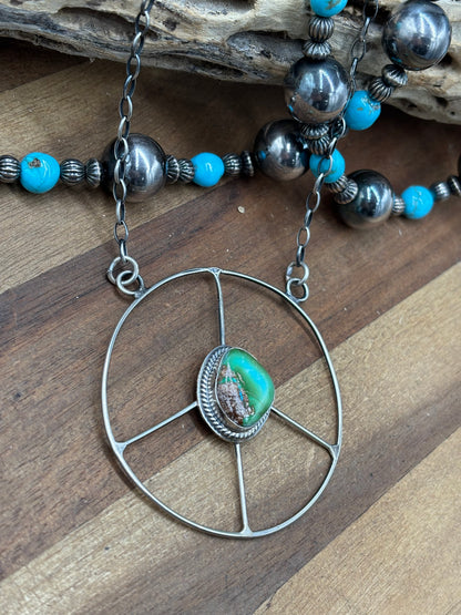 Sonoran Gold #102-3 Peace Sign Necklace