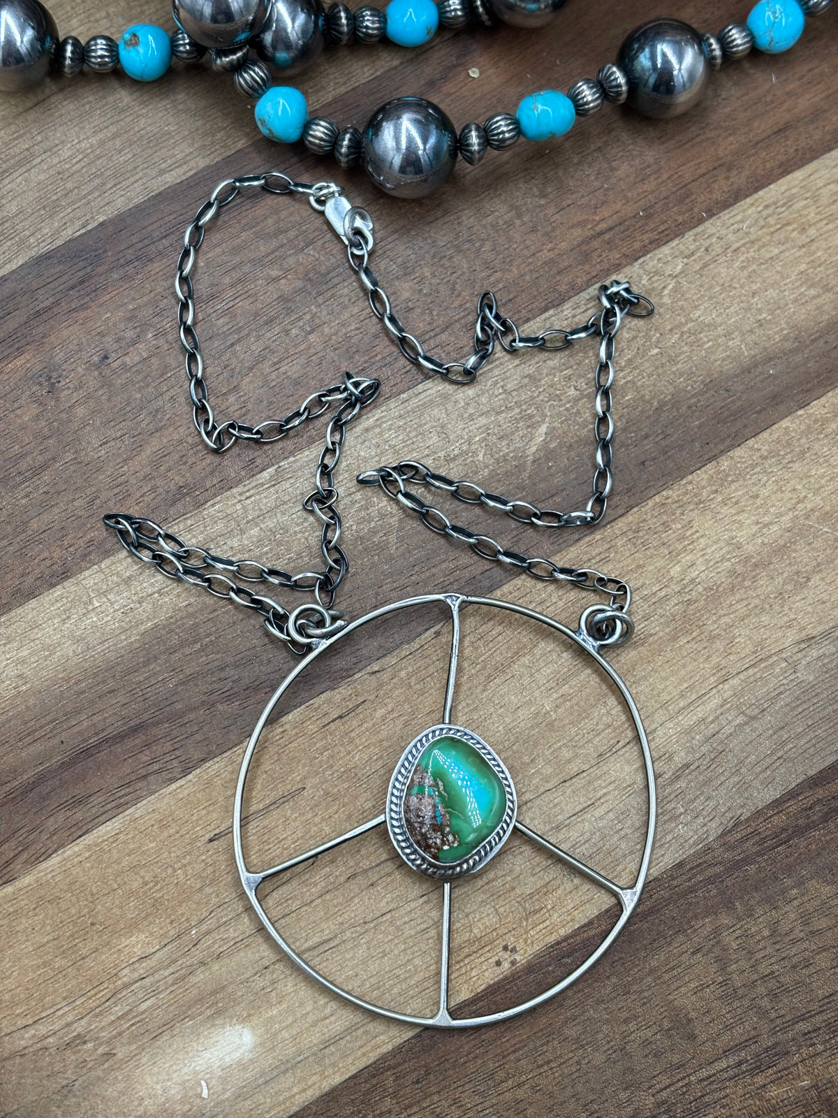 Sonoran Gold #102-3 Peace Sign Necklace
