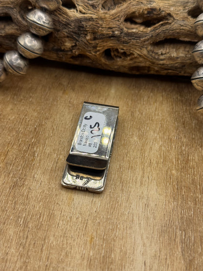 Mine #8 Turquoise #830-5C Money Clip by Brandon Etcitty, Navajo