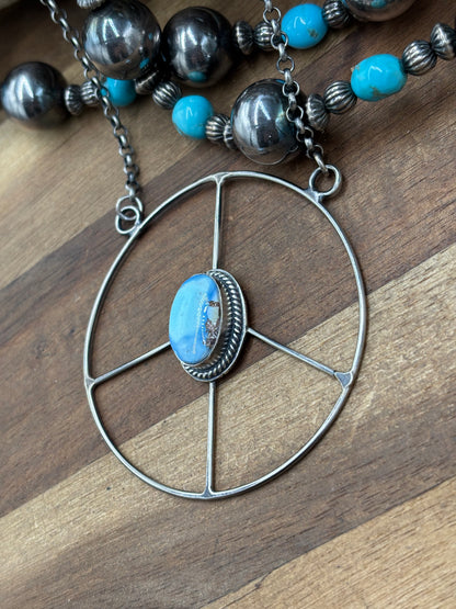 Golden Hills #102-4 Peace Sign Necklace