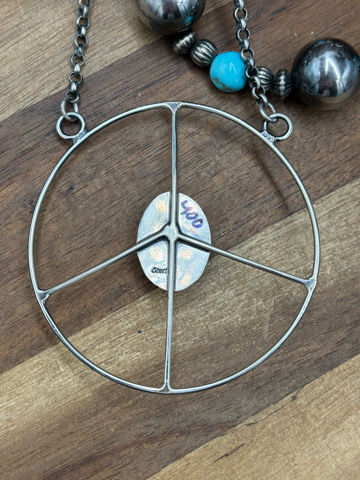 Golden Hills #102-4 Peace Sign Necklace