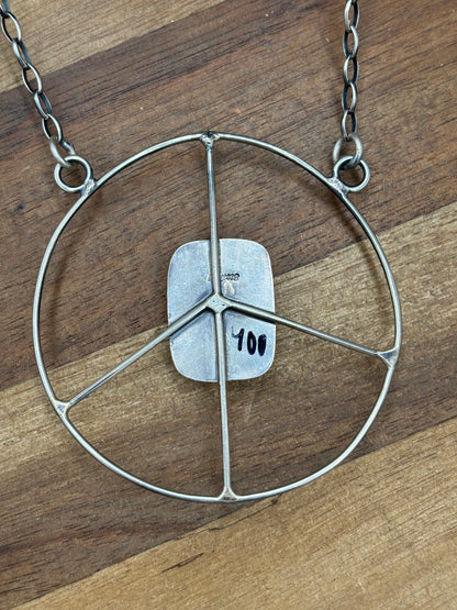 White Buffalo #102-5 Peace Sign Necklace