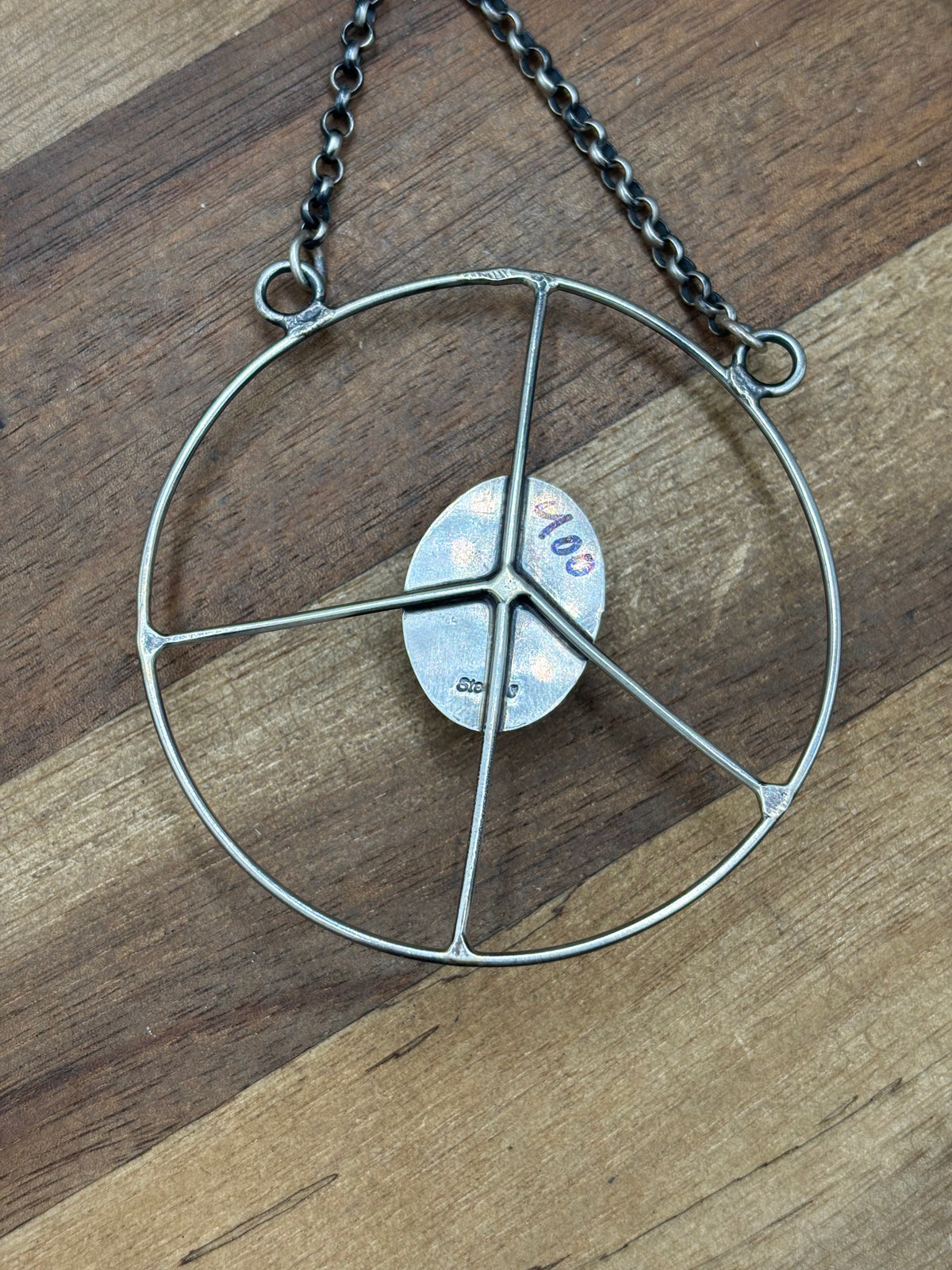 Egyptian Prince #102-6 Turquoise Peace Sign Necklace