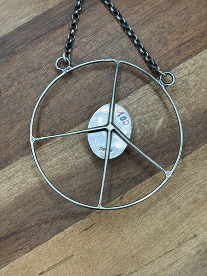 Egyptian Prince #102-6 Turquoise Peace Sign Necklace