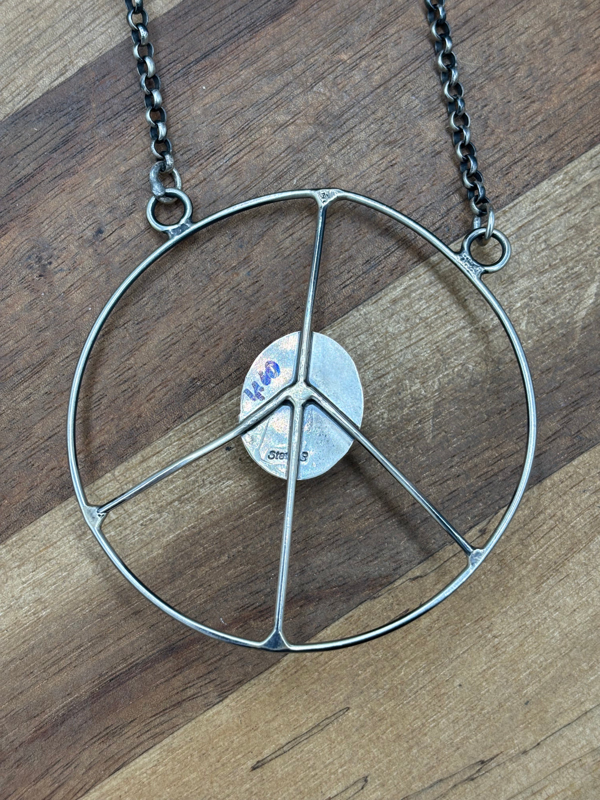 Turquoise #102-8 Peace Sign Necklace