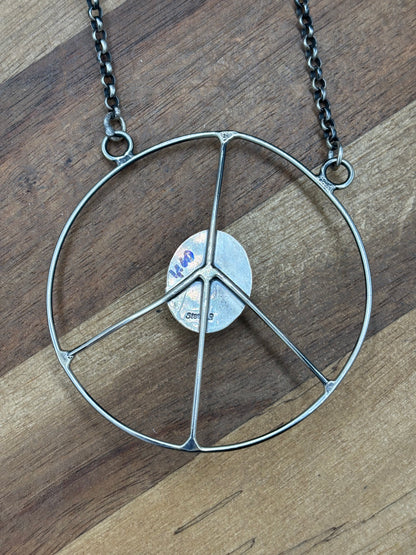 Turquoise #102-8 Peace Sign Necklace