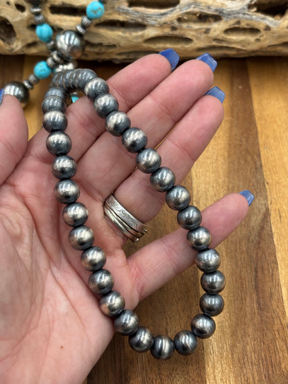 10mm 18" Sterling Silver Pearl Necklace