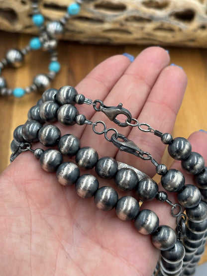 10mm 18" Sterling Silver Pearl Necklace