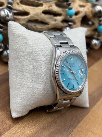 Refurbished/Pre-Owned Custom Turquoise Rolex Watch