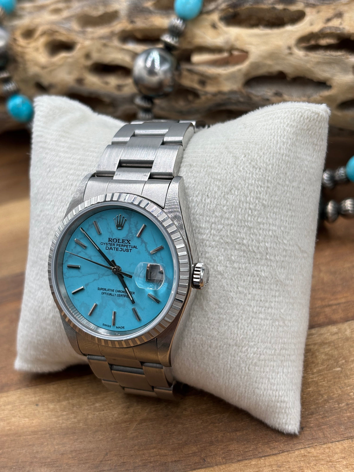 Refurbished/Pre-Owned Custom Turquoise Rolex Watch