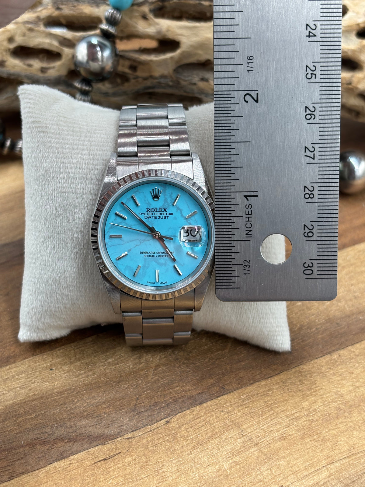 Refurbished/Pre-Owned Custom Turquoise Rolex Watch