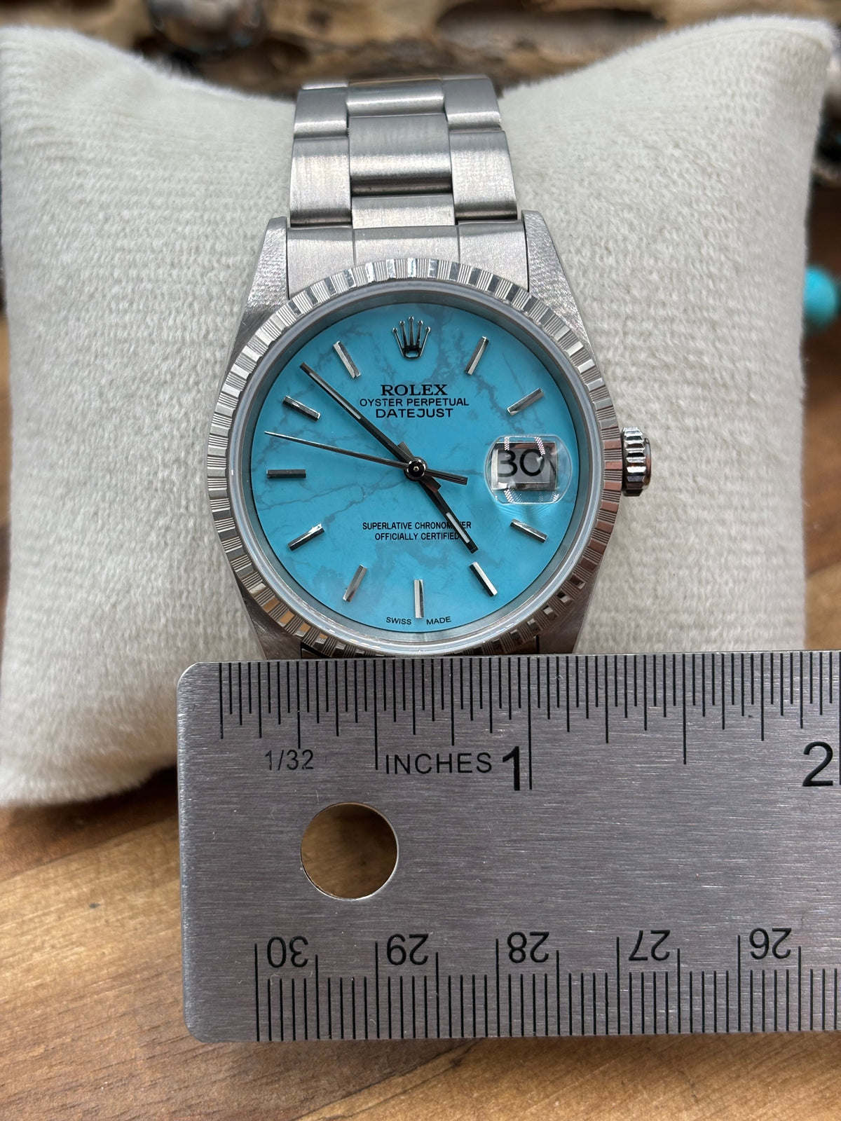 Refurbished/Pre-Owned Custom Turquoise Rolex Watch