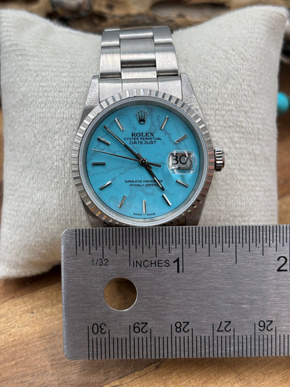 Refurbished/Pre-Owned Custom Turquoise Rolex Watch