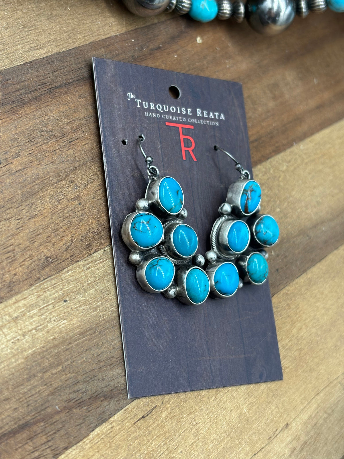 Turquoise #102-13 Cluster Necklace Set by Ella Peter, Navajo