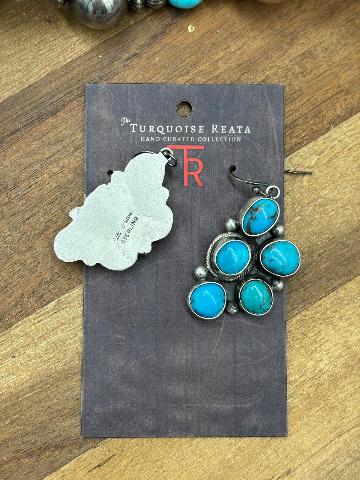 Turquoise #102-13 Cluster Necklace Set by Ella Peter, Navajo