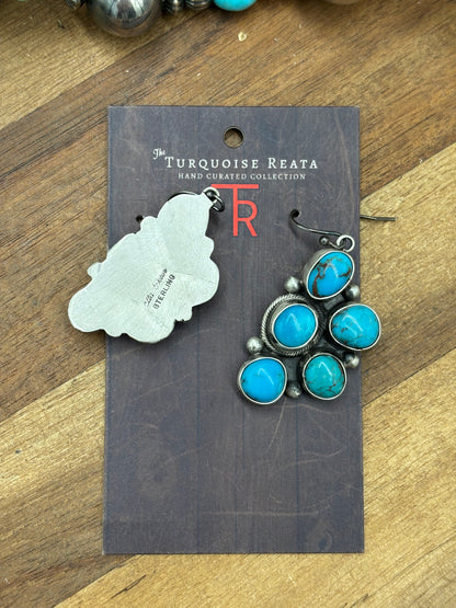 Turquoise #102-13 Cluster Necklace Set by Ella Peter, Navajo