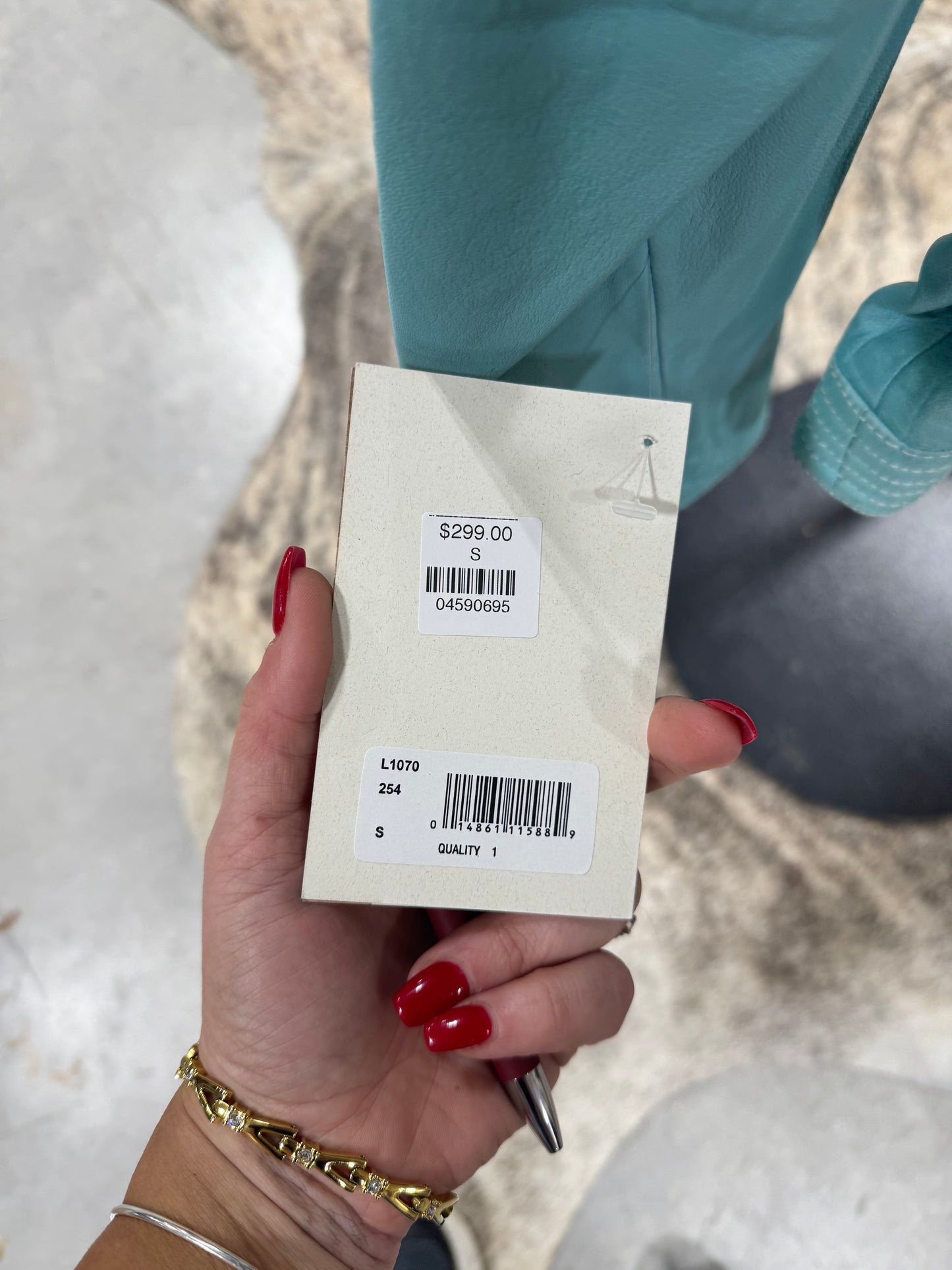 Scully Turquoise Lace Up Leather Jacket
