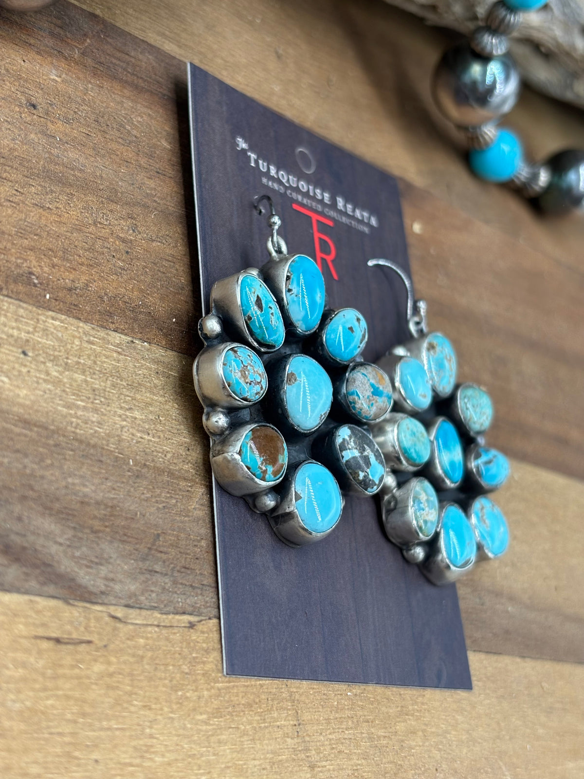 Carico Lake #102-12 Turquoise Squash Blossom Set by Ella Peter, Navajo