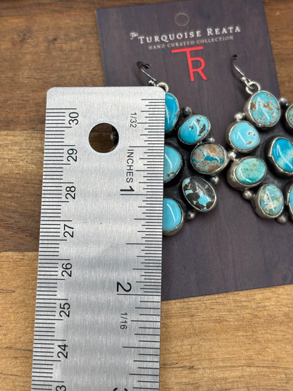 Carico Lake #102-12 Turquoise Squash Blossom Set by Ella Peter, Navajo