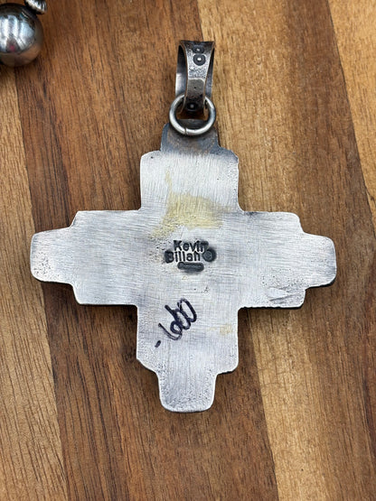 Webbed Kingman Zia Pendant by Kevin Billah, Navajo
