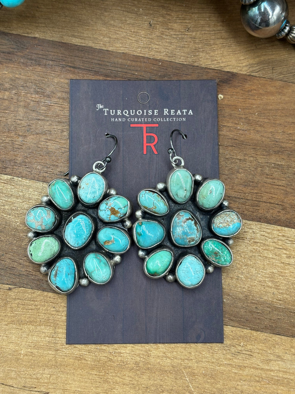 Carico Lake #102-11 Turquoise Squash Blossom Set by Ella Peter, Navajo