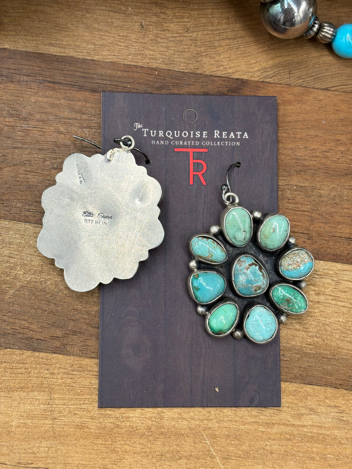 Carico Lake #102-11 Turquoise Squash Blossom Set by Ella Peter, Navajo