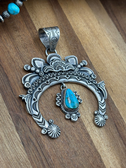 Turquoise Naja Pendant Handmade
