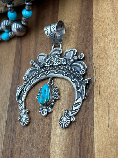 Turquoise Naja Pendant Handmade