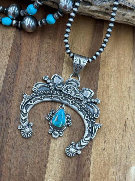 Turquoise Naja Pendant Handmade