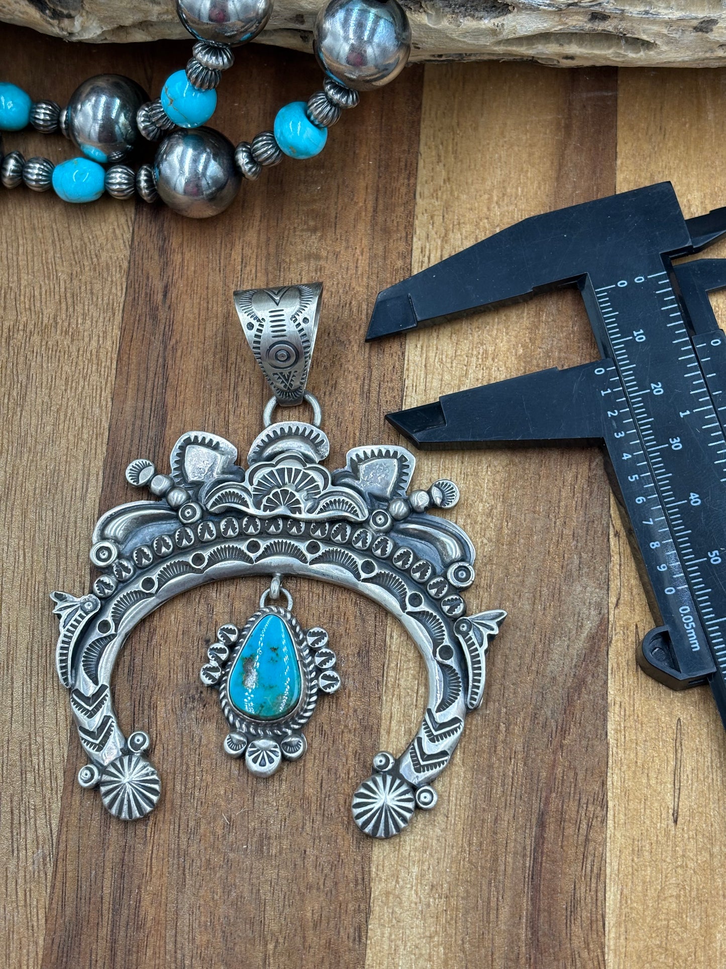 Turquoise Naja Pendant Handmade