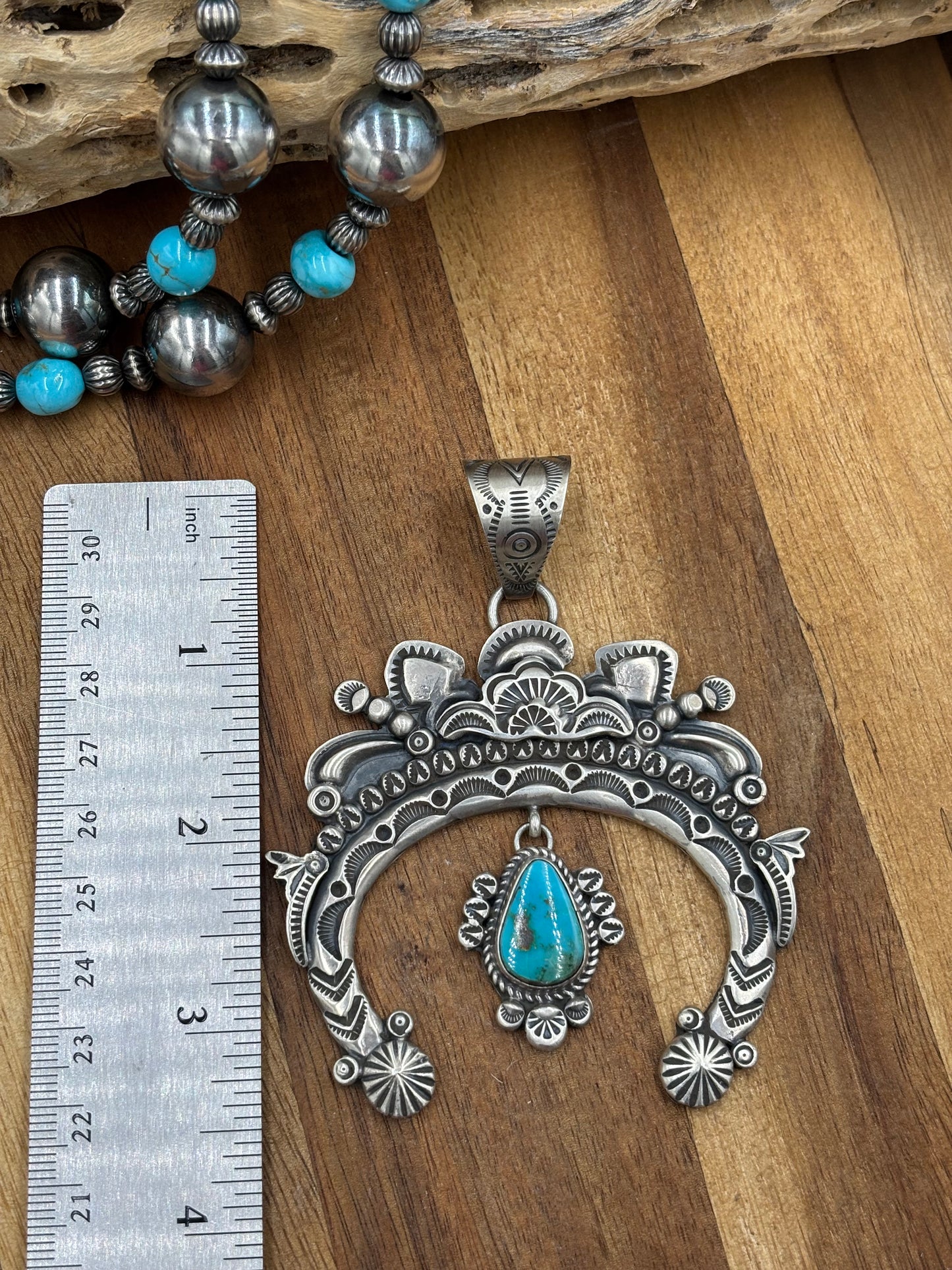 Turquoise Naja Pendant Handmade