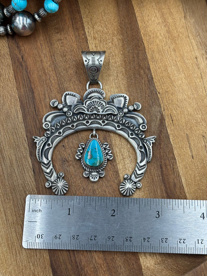 Turquoise Naja Pendant Handmade