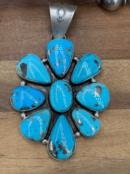 Persian #102-18 Cluster Pendant by Lyle Piaso, Navajo