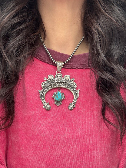 Turquoise Naja Pendant Handmade