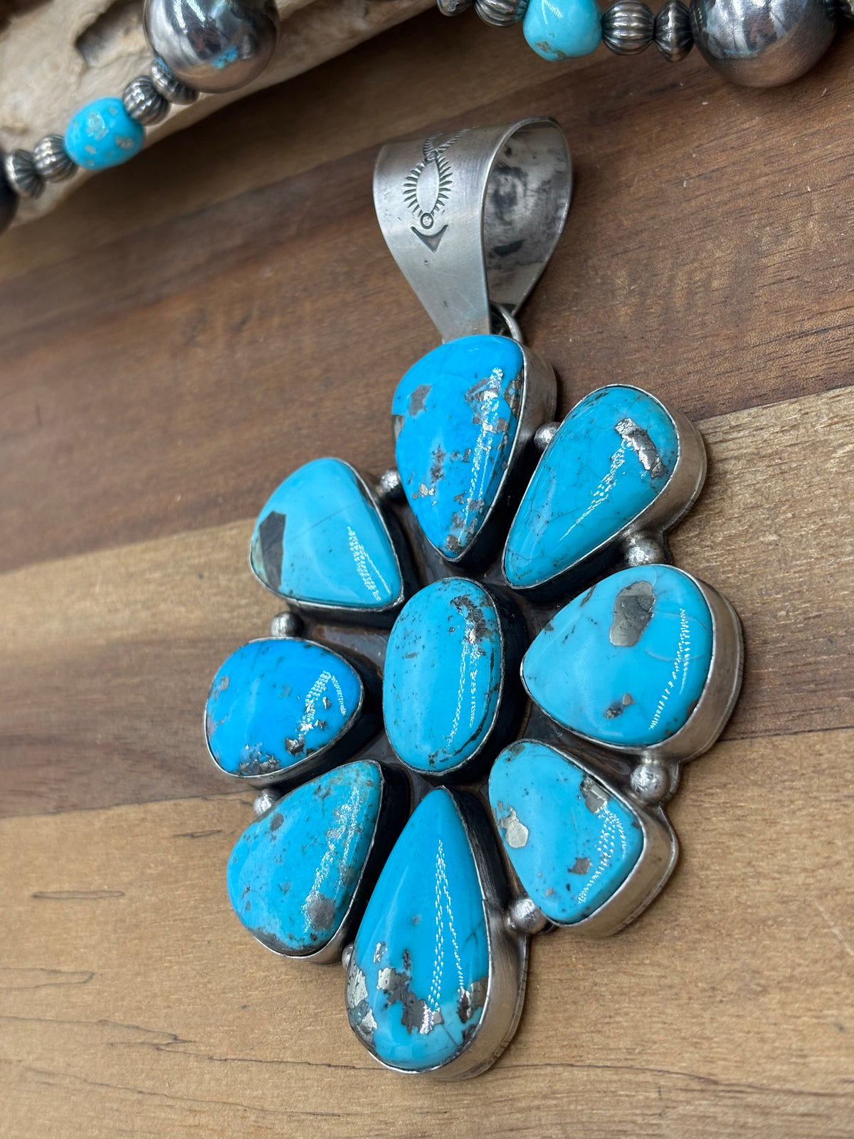 Persian #102-18 Cluster Pendant by Lyle Piaso, Navajo