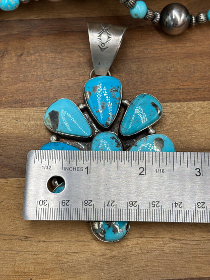Persian #102-18 Cluster Pendant by Lyle Piaso, Navajo