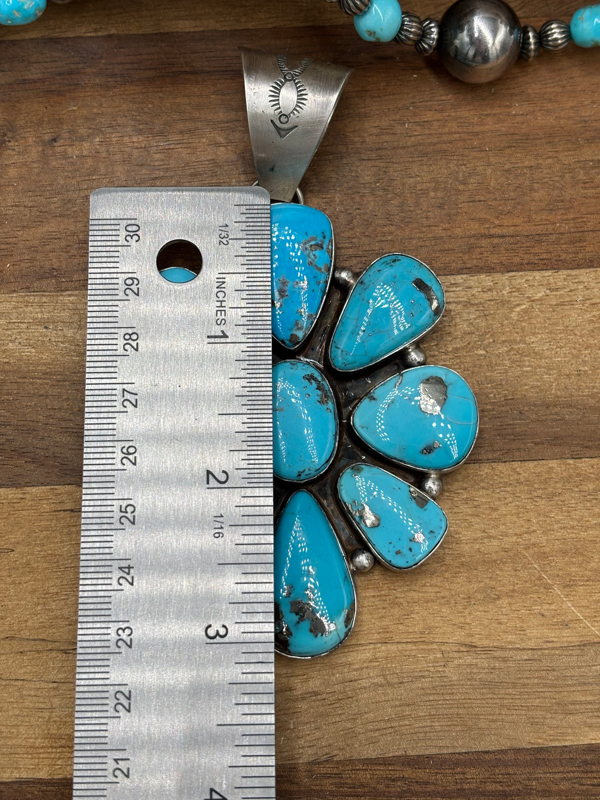 Persian #102-18 Cluster Pendant by Lyle Piaso, Navajo