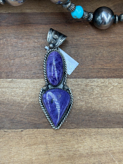 Charoite #102-19 Pendant by Philbert Nez