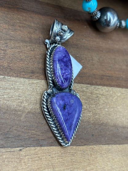 Charoite #102-19 Pendant by Philbert Nez