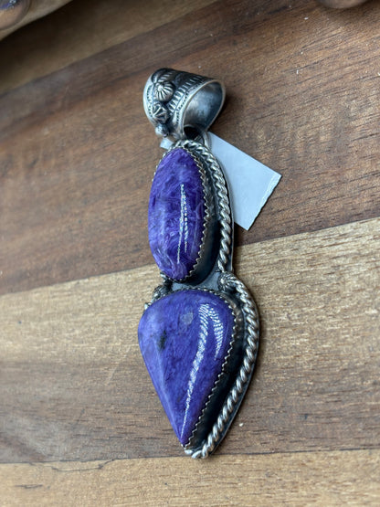 Charoite #102-19 Pendant by Philbert Nez