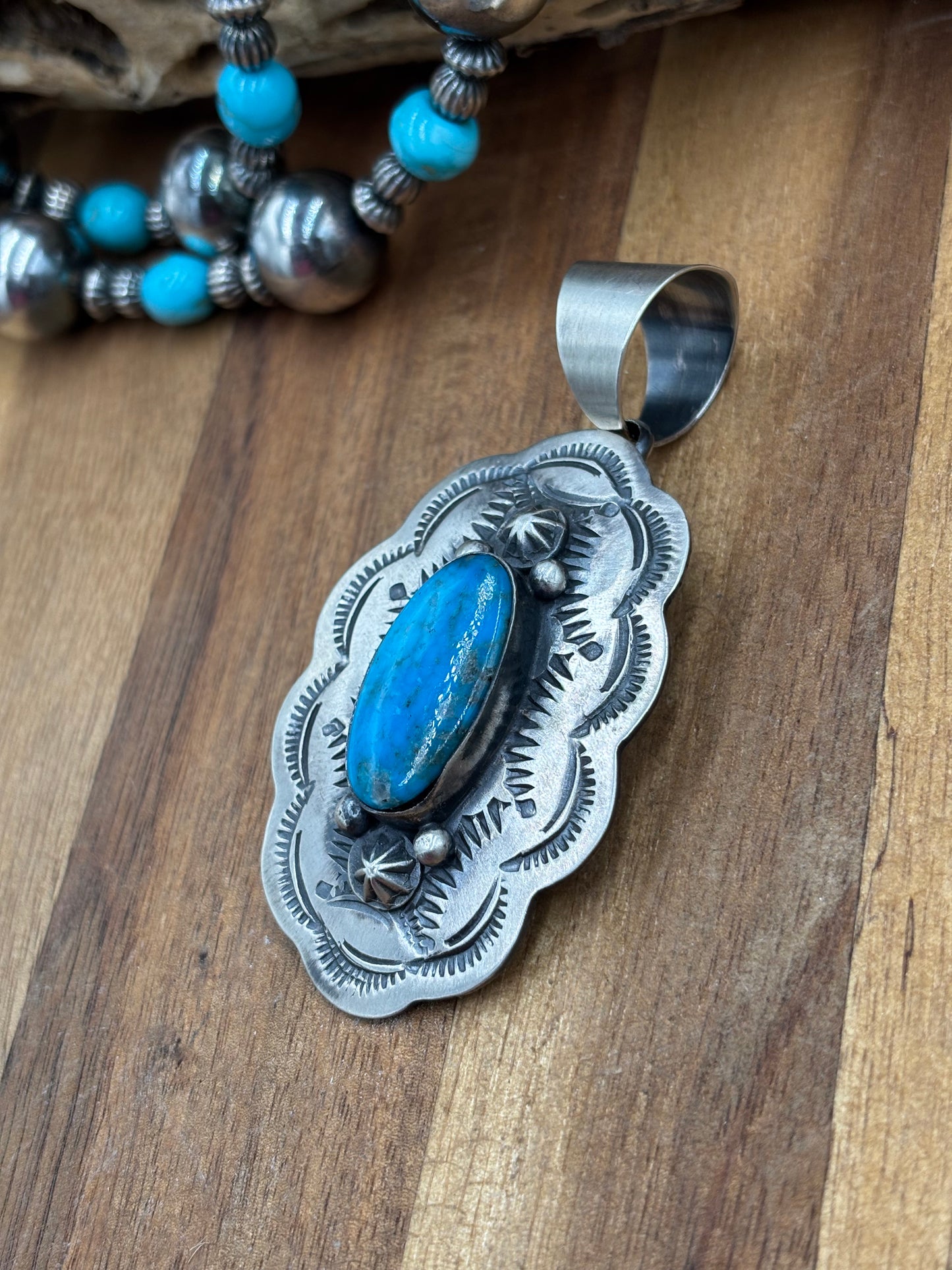 Turquoise Pendant Chimney Butte, Santo Domingo Pueblo